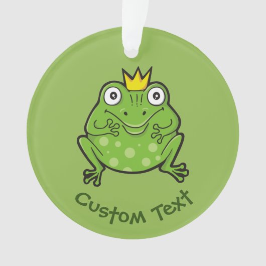 Frosch-Cartoon Ornament (Vorderseite)