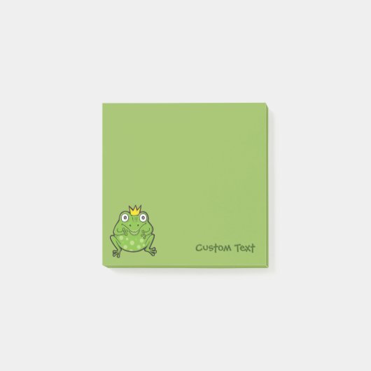 Frosch-Cartoon Post-it Klebezettel (Vorderseite)