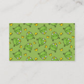 Frosch-Cartoon Visitenkarte (Rückseite)