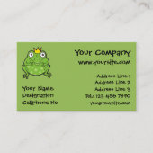 Frosch-Cartoon Visitenkarte (Vorderseite)