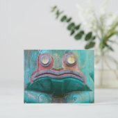Frosch Carving Postkarte (Stehend Vorderseite)