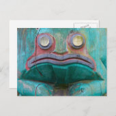 Frosch Carving Postkarte (Vorne/Hinten)