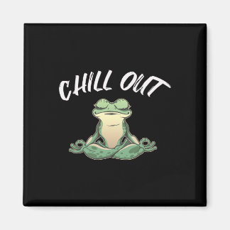 Frosch Chillen Lustige Meditation Und Yoga  Magnet