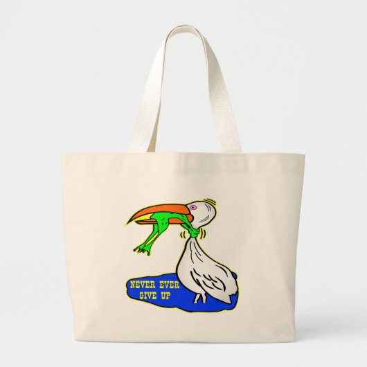 Frosch Choice Bird nie aufgeben Jumbo Stoffbeutel (Vorne)