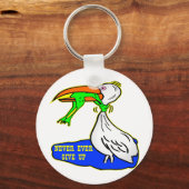 Frosch Choice Bird nie aufgeben Schlüsselanhänger (Vorderseite)