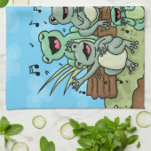 Frosch-Chor Geschirrtuch (Gefaltet)