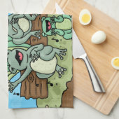 Frosch-Chor Geschirrtuch (Viertel Falte)