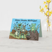 Frosch Chorus - individuell anpassbare Karte (Gelbe Blume)