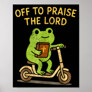 Frosch Christian zieht aus, um den Herrn zu loben Poster