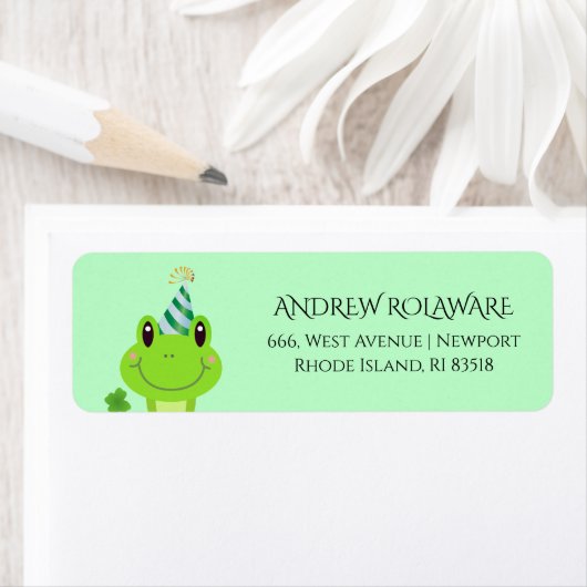 Frosch Clover Rücksendeadresse Grün (Insitu)