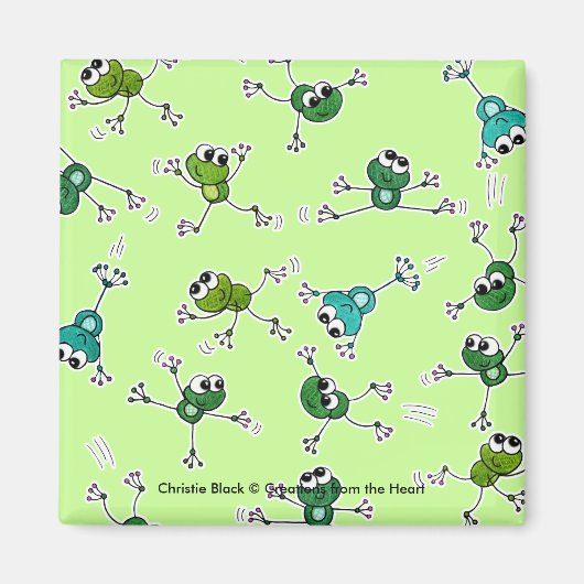 Frosch Collage Magnet (Vorne)