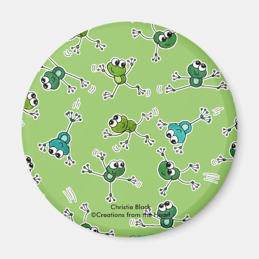 Frosch Collage Magnet (Vorne)