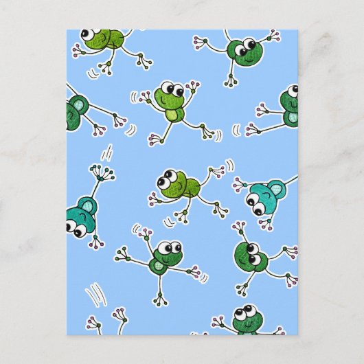 Frosch Collage Postkarte (Vorderseite)