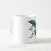 Frosch Cottagecore Pilzsammlung Illustration Kaffeetasse (Vorderseite Links)