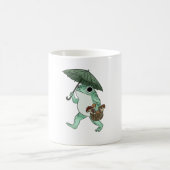 Frosch Cottagecore Pilzsammlung Illustration Kaffeetasse (Mittel)