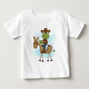 Frosch Cowboy mit Pferdehemden und Geschenken Baby T-shirt