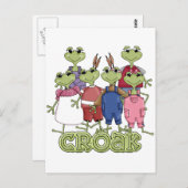 Frosch Croak Tshirts und Geschenke Postkarte (Vorne/Hinten)