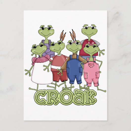 Frosch Croak Tshirts und Geschenke Postkarte (Vorderseite)