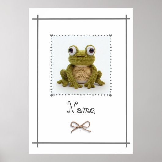Frosch Crochet Baby Kinderzimmer Wall Custom Poster (Vorne)