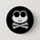 Frosch Cross Bone - Cutout Button (Vorderseite)