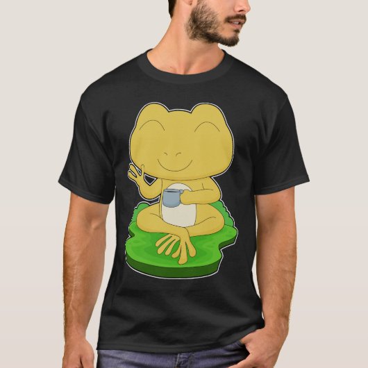 Frosch-Cup-Kaffee T-Shirt (Vorderseite)