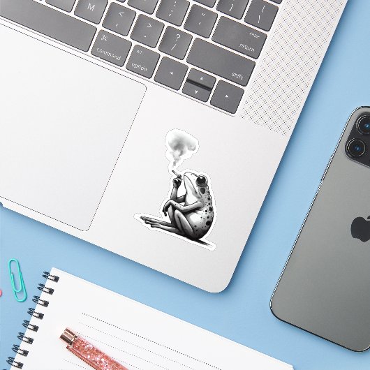 Frosch, cutefrosch aufkleber (Laptop mit iPhone)