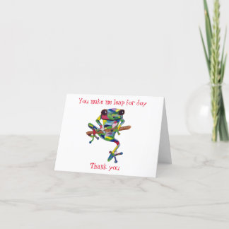 Frosch Dankeskarte