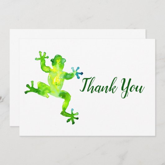 Frosch Dankeskarte (Vorne/Hinten)