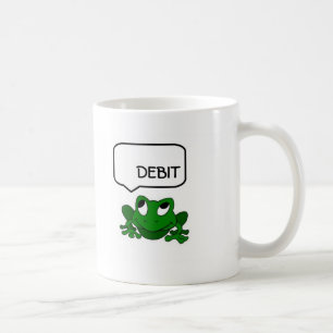 Frosch-Debet oder Kredit-Tasse Kaffeetasse