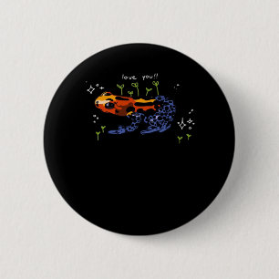 Frosch, der dich liebt, einfacher klassischer Stil Button