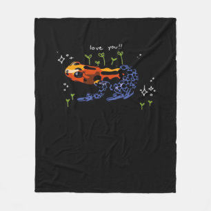 Frosch, der dich liebt, einfacher klassischer Stil Fleecedecke
