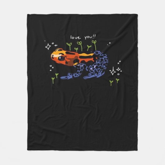 Frosch, der dich liebt, einfacher klassischer Stil Fleecedecke (Vorderseite)