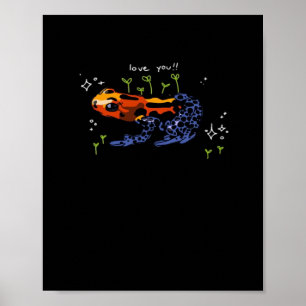 Frosch, der dich liebt, einfacher klassischer Stil Poster