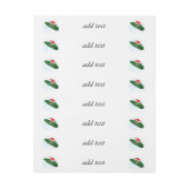 Frosch, der durch den Schnee auf einem Lilienpad s Rundum-Adressaufkleber (Bogen)