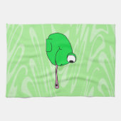 Frosch, der eine Fliege fängt Geschirrtuch (Horizontal)