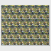 Frosch, der eine Wasserschlackenkrone trägt Geschenkpapier (Flach)