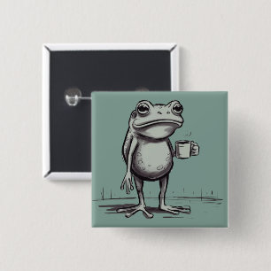 Frosch, der Kaffee-Meme-Mystik-Kröte-Froschliebhab Button