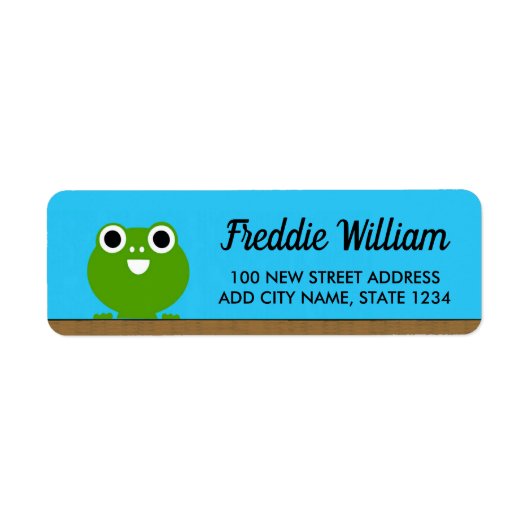 Frosch, der über die braune Wand schaut (Vorne)