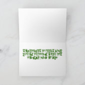 Frosch, der über seiner Zunge-Gruß-Karte auslöst Karte (Innenseite)