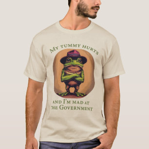 Frosch Design Bauchschmerzen T-Shirt