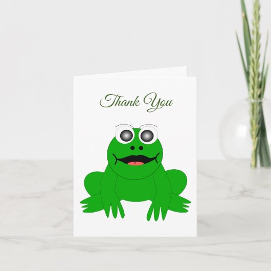 Frosch Design Danke Karte (Vorderseite)