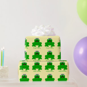 Frosch-Design Geburtstagsgeschenk mit beliebigem H Geschenkpapier