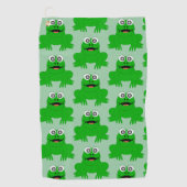 Frosch Design Jeder Farbige Hintergrund Golfhandtuch (Vorderseite)