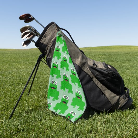 Frosch Design Jeder Farbige Hintergrund Golfhandtuch (Gras)