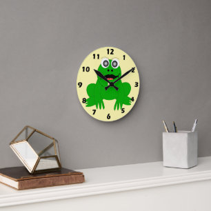 Frosch Design Runde Wanduhr