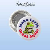 Frosch, die Erde wieder groß machen, Niedliche Umw Button
