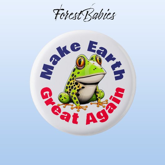 Frosch, die Erde wieder groß machen, Niedliche Umw Button
