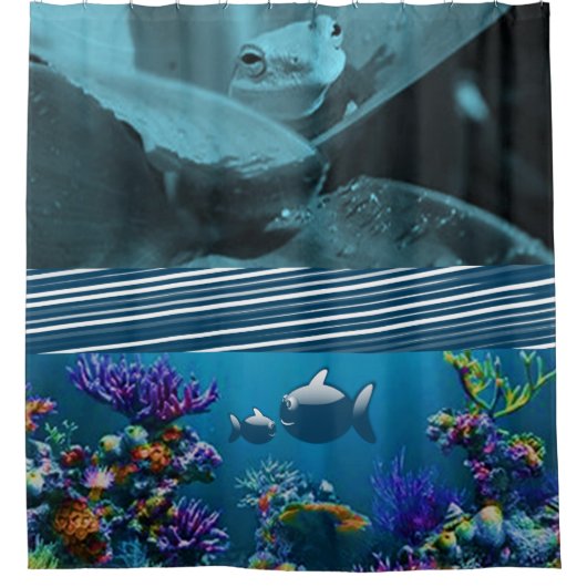 Frosch Duschvorhang (Vorderseite)