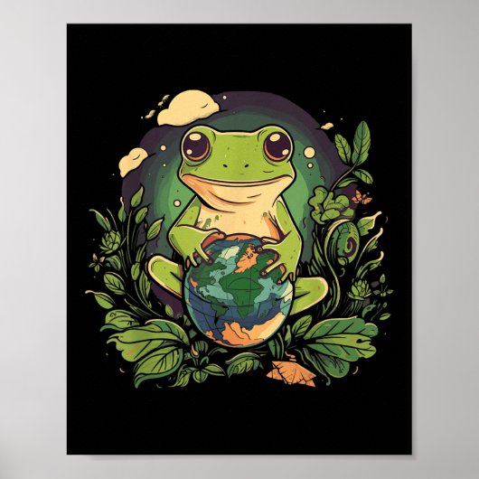 Frosch-Earth-Day Poster (Vorne)
