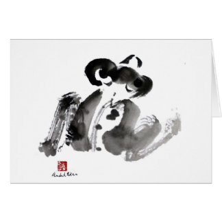 Frosch, eine traditionelle Sumi-e Tinten-Malerei